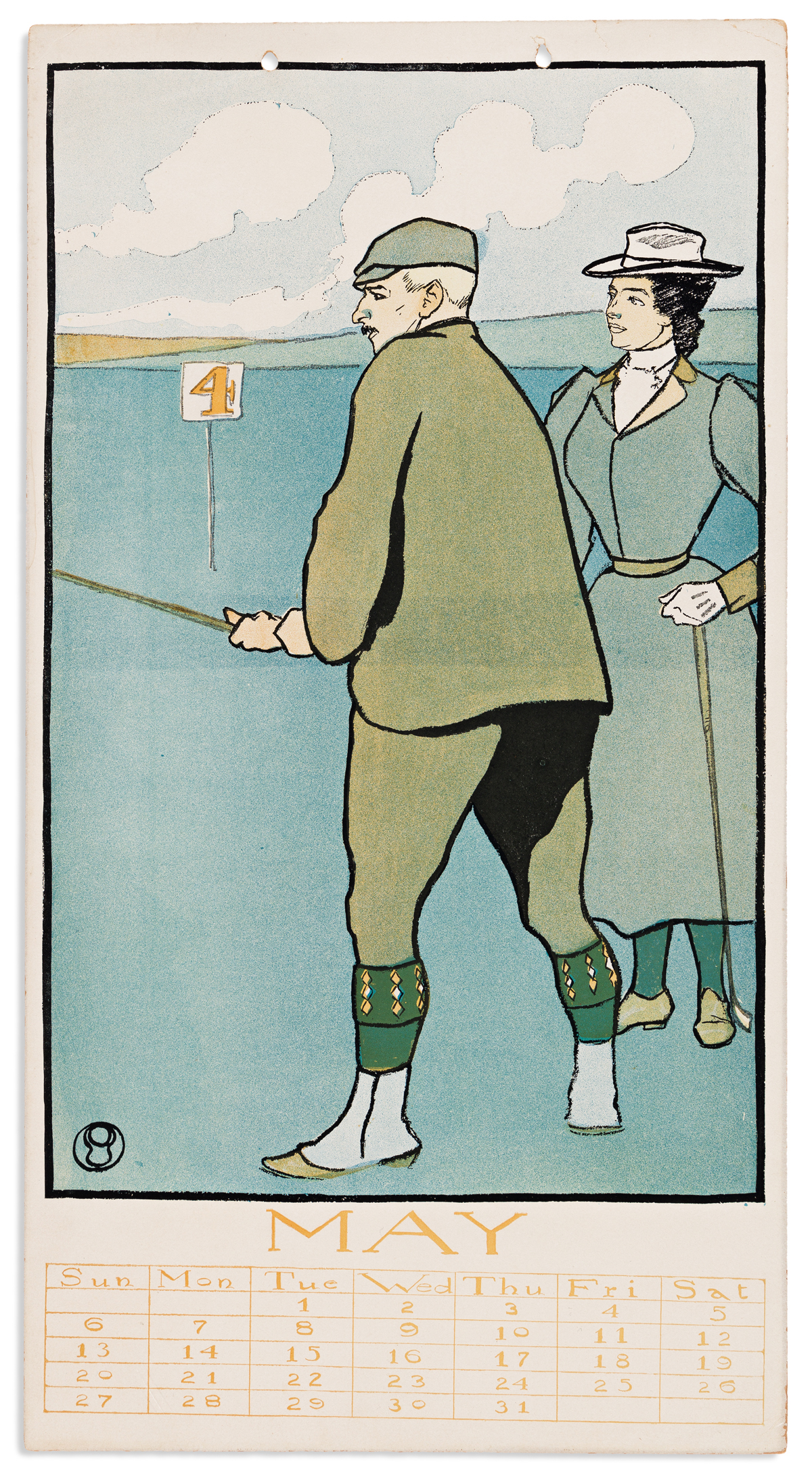 EDWARD PENFIELD (1866-1925) Golf Calendar for 1900. [GRAPHICS / POSTERS / CALENDAR / GOLF]